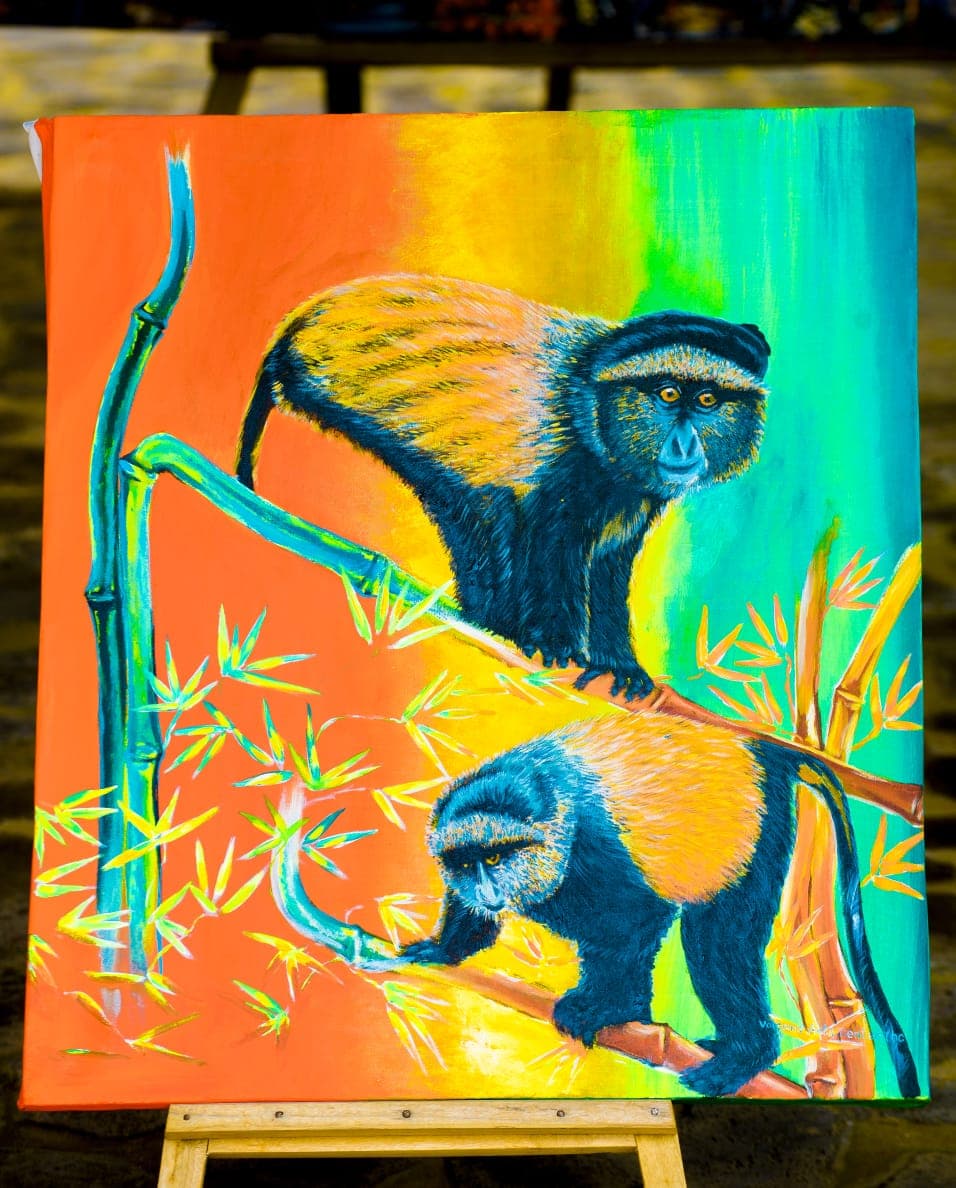 Golden Monkey in Bamboo